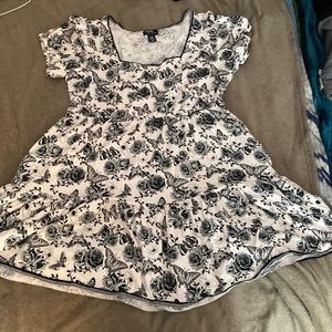 Black and white gothic dress